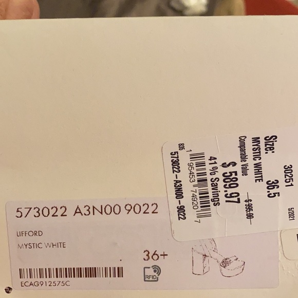 Mystic white Gucci platform. Worn once. With original box and dust bags. - Picture 2 of 2